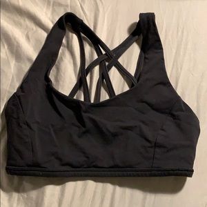 Black Lulu sports bra